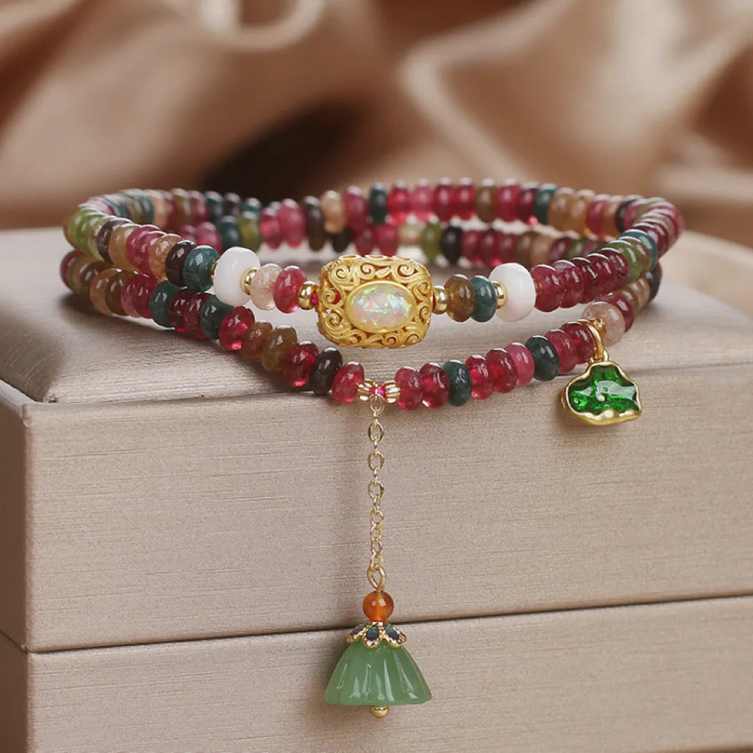 Bracelet Tourmaline Lotus "Protection Magique"