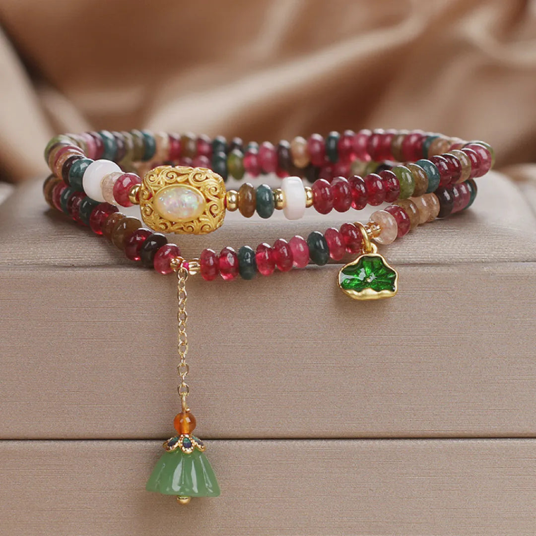 Bracelet Tourmaline Lotus "Protection Magique"