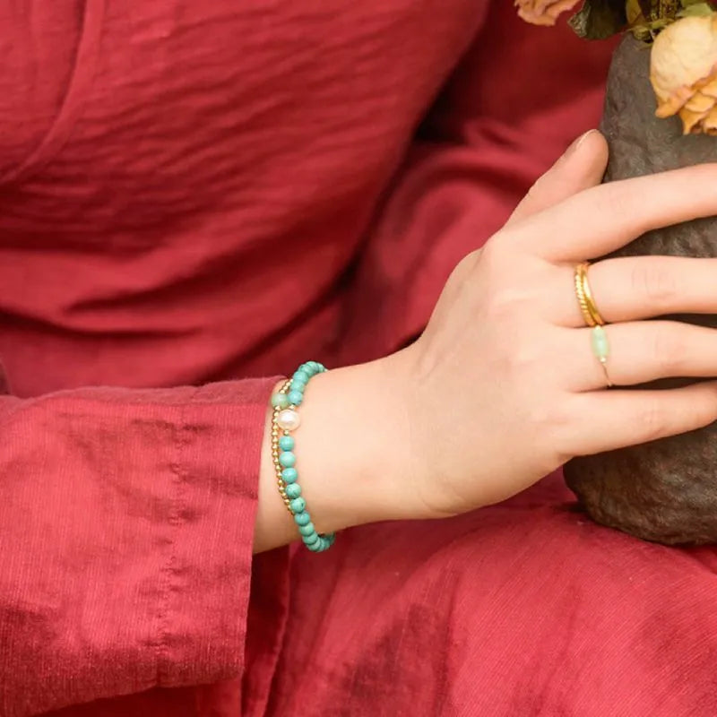 Bracciale Turchese e Perla "Perla Atlantica"