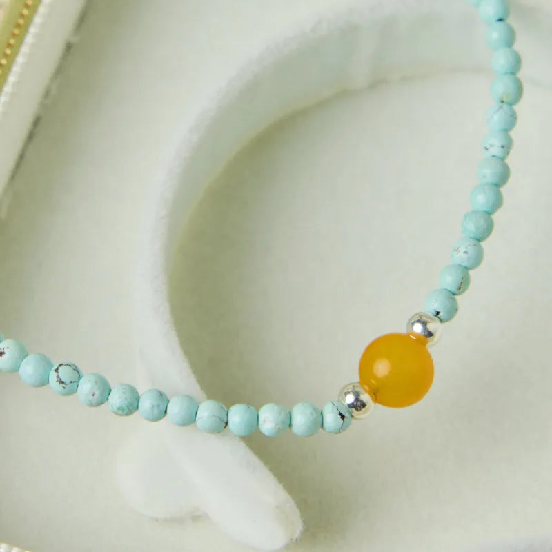 Bracciale Turchese "Mare e Sole" Argento