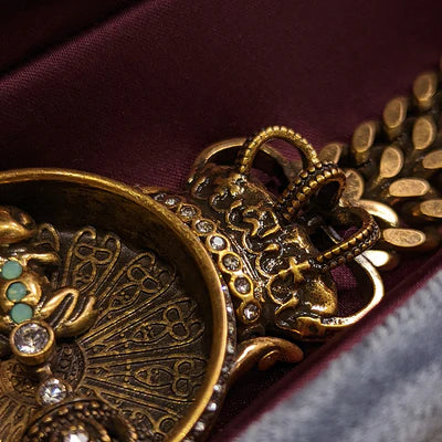 Vintage Zirkon Armband "Königlicher Frosch"