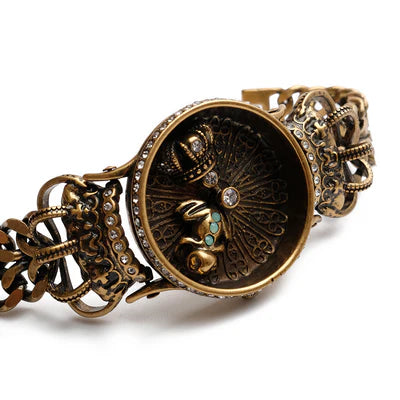 Vintage Zirkon Armband "Königlicher Frosch"