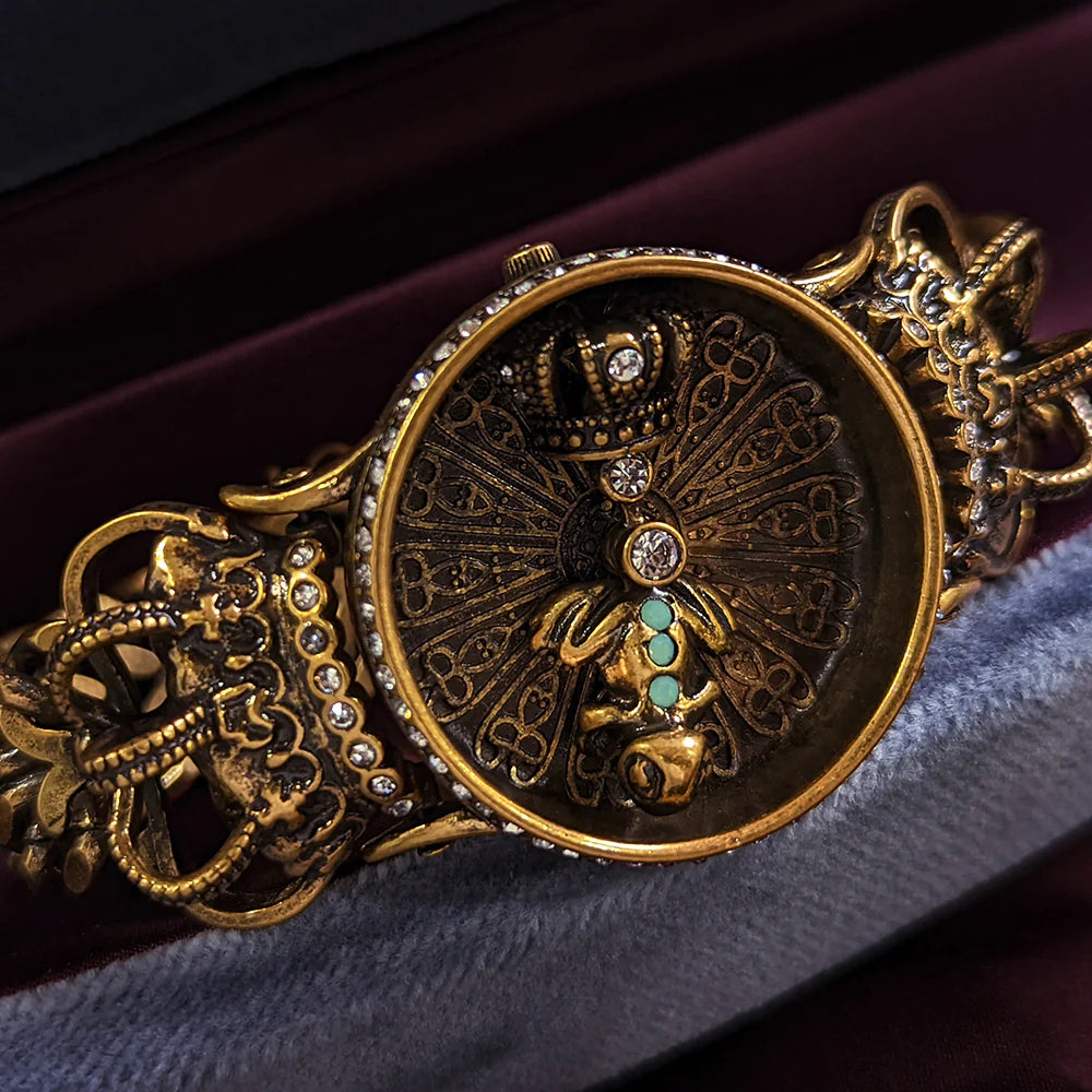 Vintage Zirkon Armband "Königlicher Frosch"
