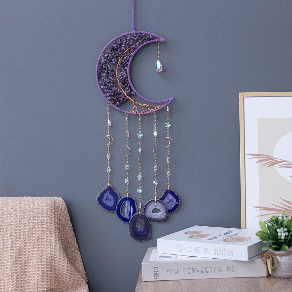 Lunya - Sun Catcher in Amethyst and Agate with Tree of Life