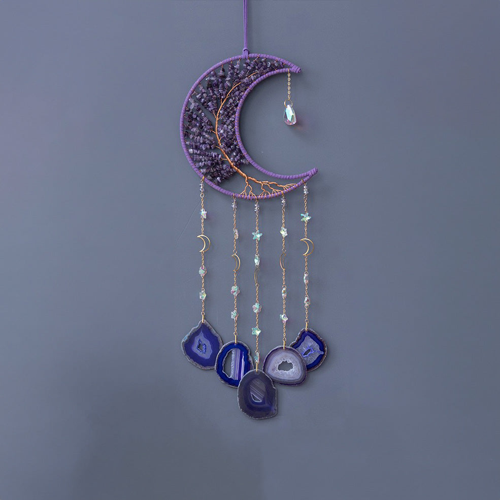 Lunya - Sun Catcher in Amethyst and Agate with Tree of Life