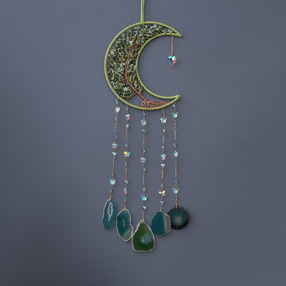 Lunya - Sun Catcher in Aventurine and Agate with Tree of Life