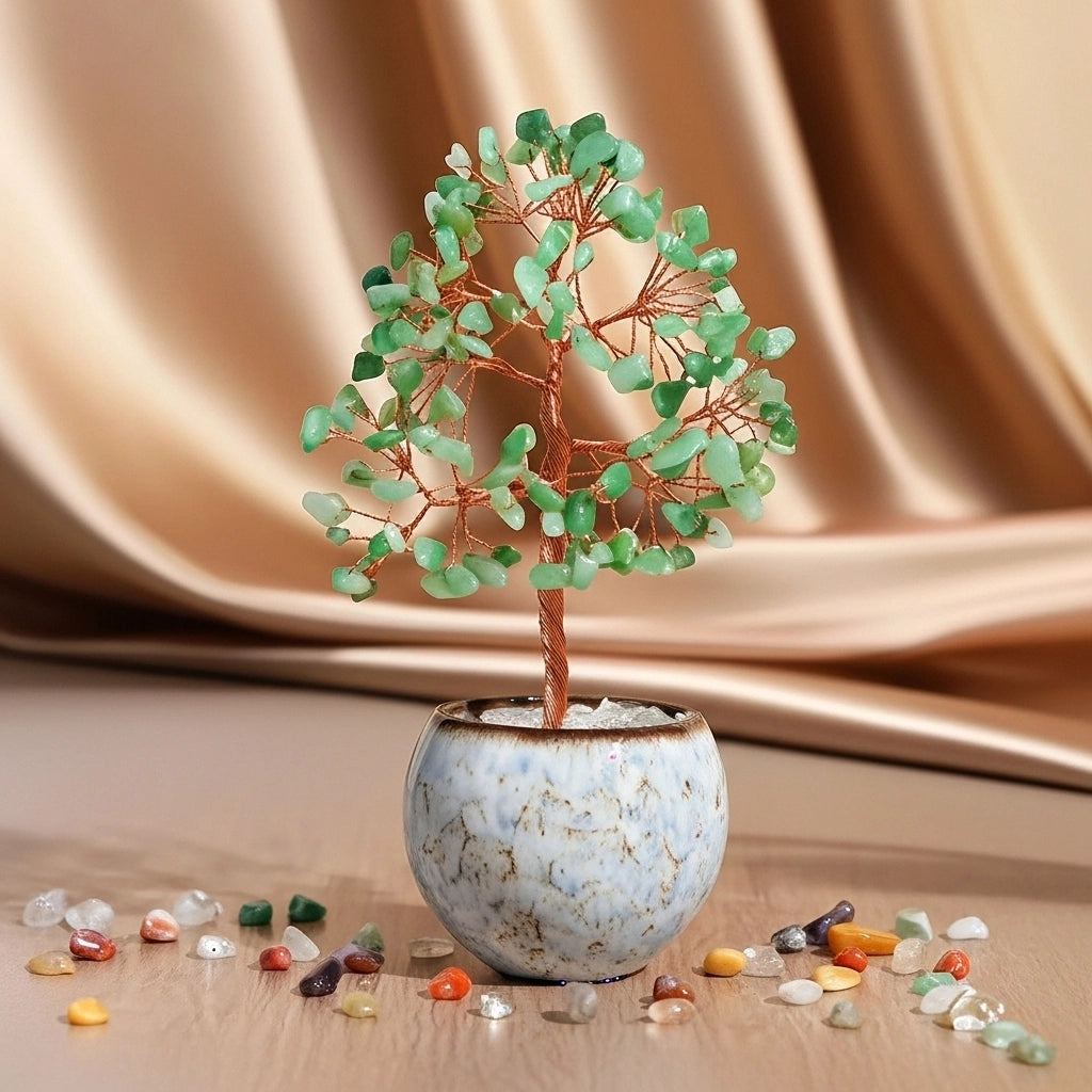 Trust - Gift Box in Green Aventurine, Tree of Life and Bracelet