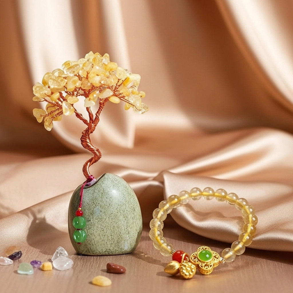 Fortune - Gift Box in Citrine, Tree of Life and Bracelet