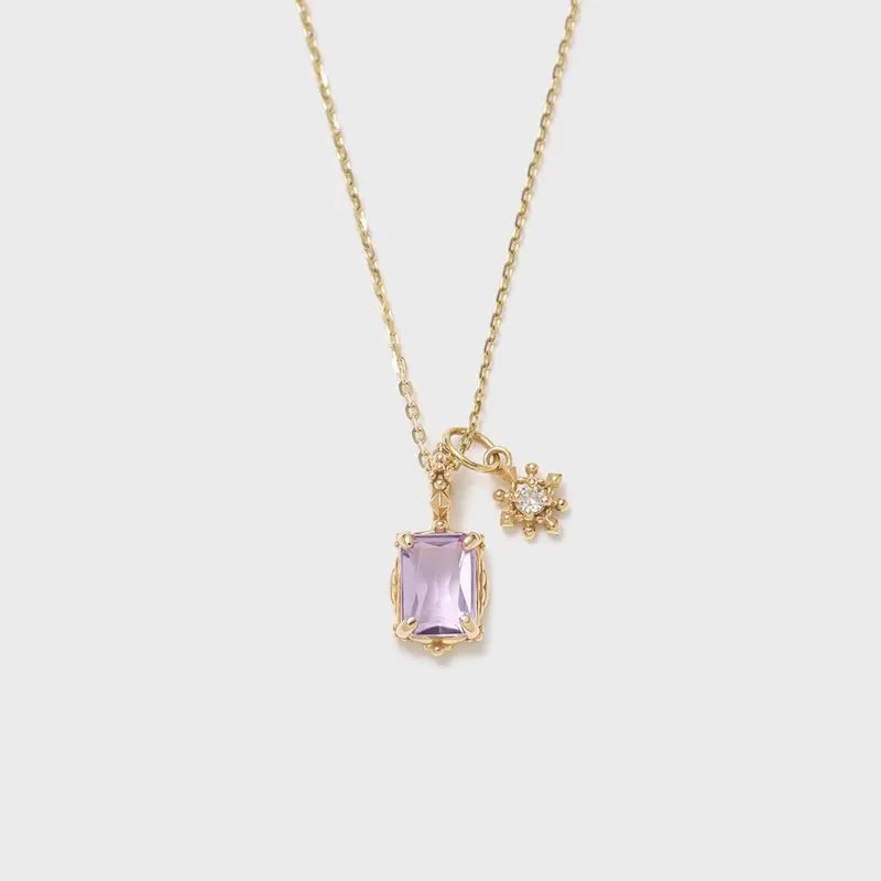 NOVICA Collana Con Pendente Croce Santa Trinità In Argento .925 E Ametista – Artigianato Indiano