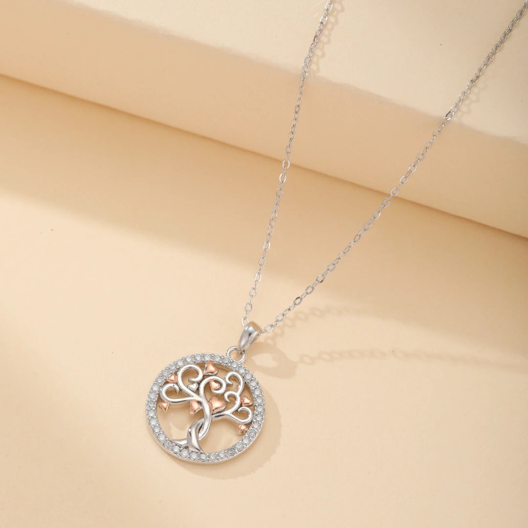 Tree of Life Necklace "Silver Serenity" Silver