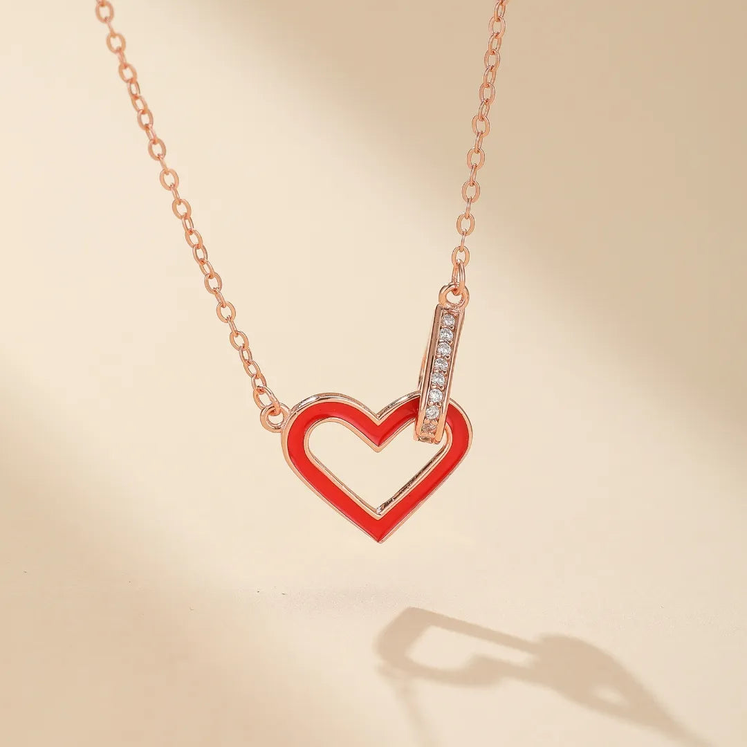 Infinity Necklace "Intertwined Hearts" Silver