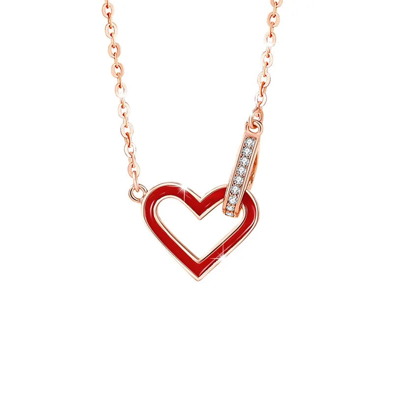 Infinity Necklace "Intertwined Hearts" Silver