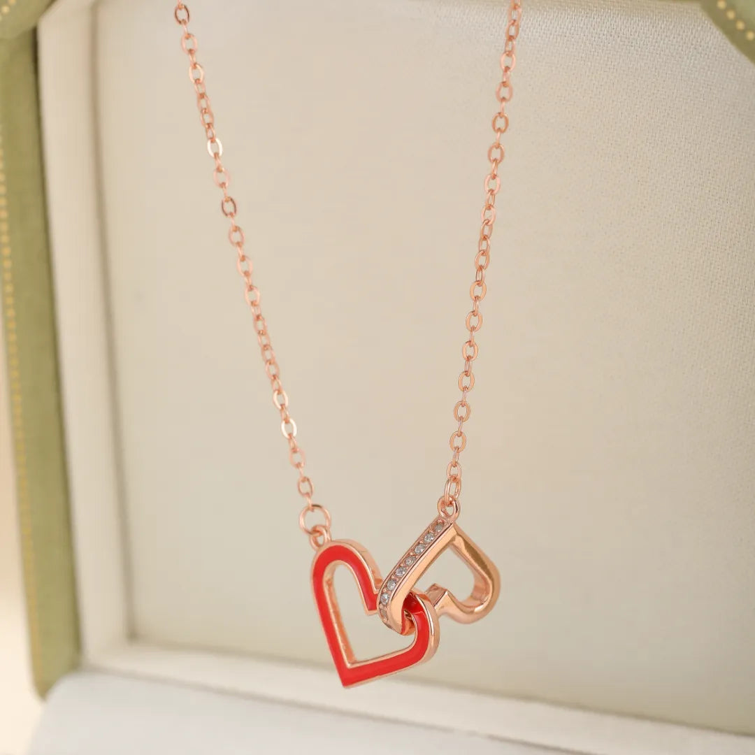 Infinity Necklace "Intertwined Hearts" Silver