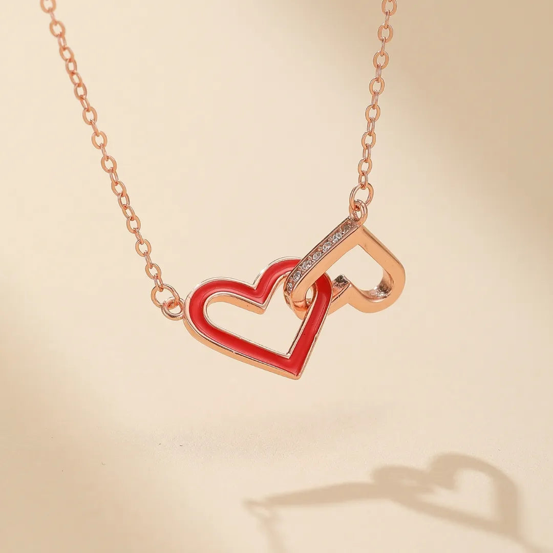 Infinity Necklace "Intertwined Hearts" Silver