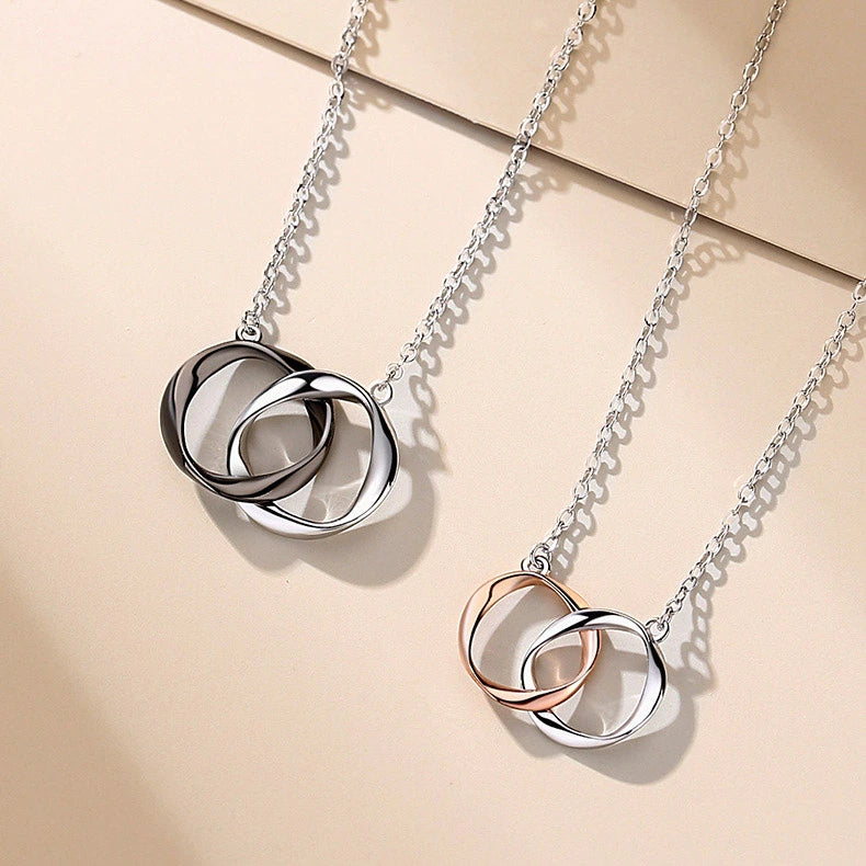 Collier Couple Infini "Âmes Unies" Argent