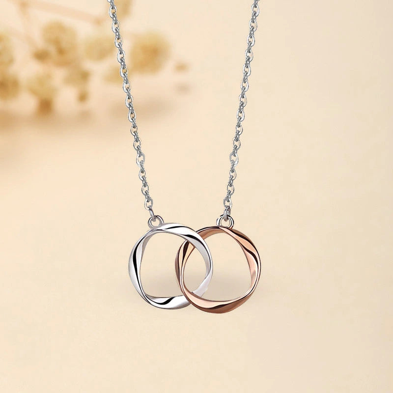 Infinity Couple Necklace "United Souls" Silver