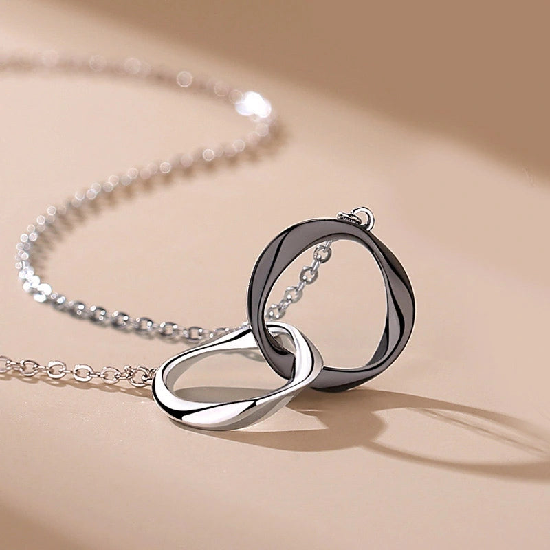 Infinity Couple Necklace "United Souls" Silver