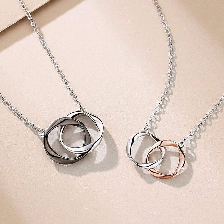 Infinity Couple Necklace "United Souls" Silver