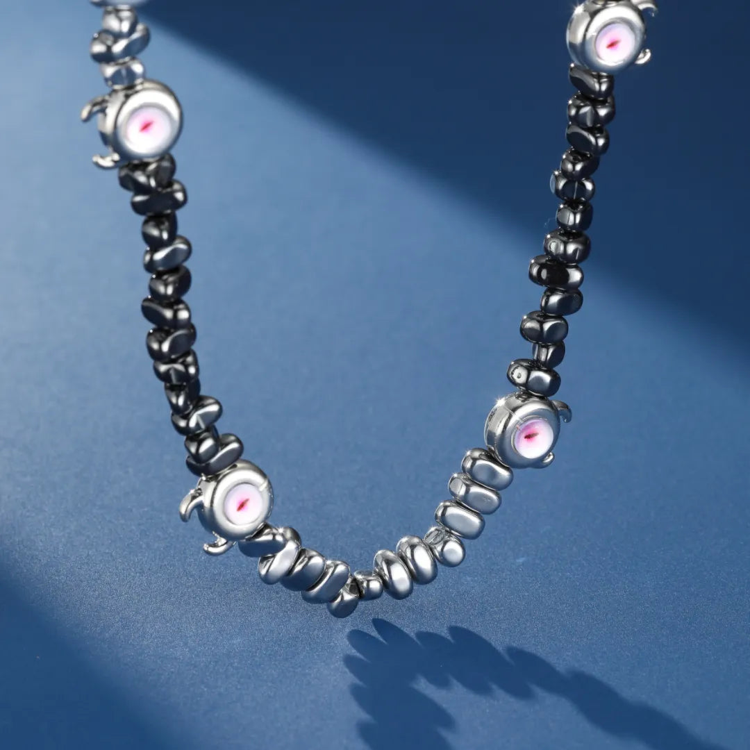 Collar para Hombre de Hematita "Mirada Hipnótica"