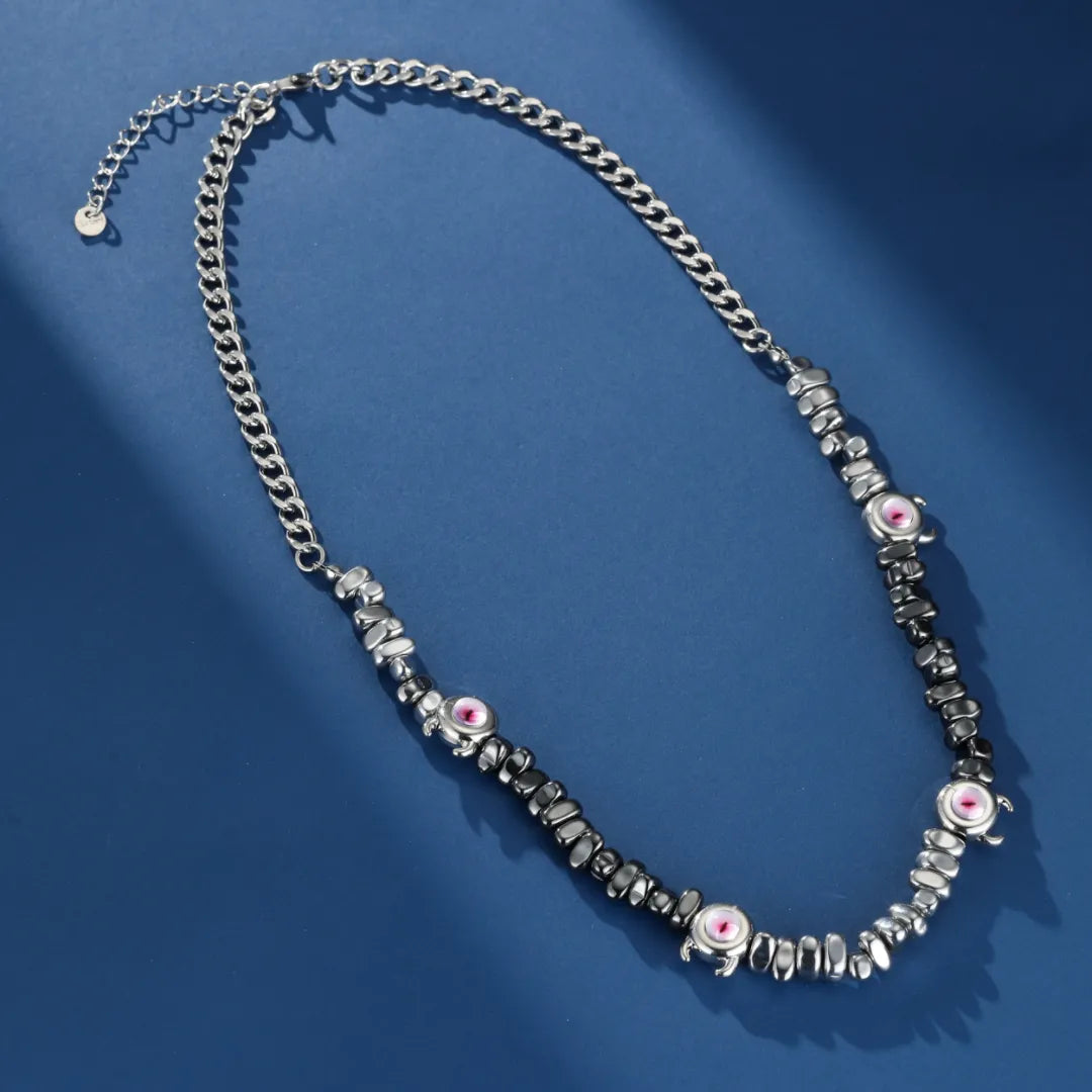 Collar para Hombre de Hematita "Mirada Hipnótica"