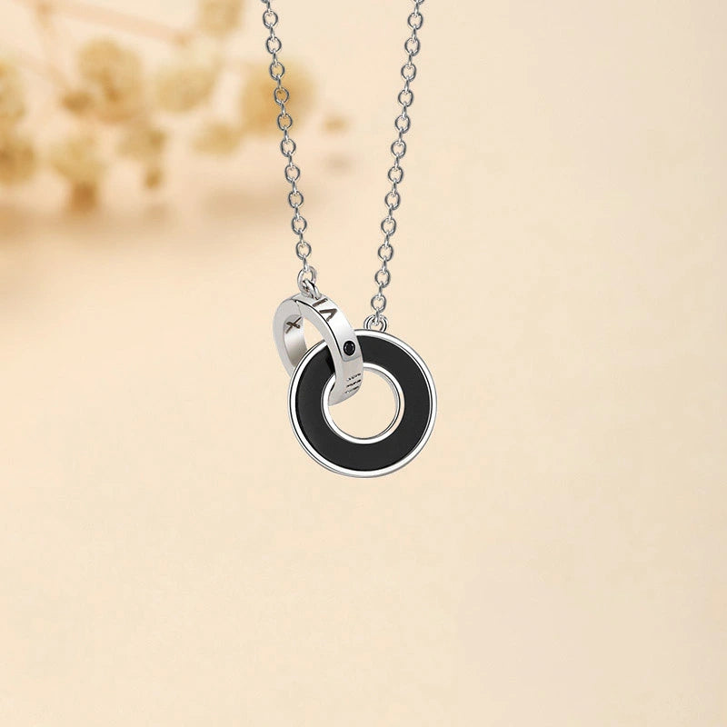 Infinity Couple Necklace "Elegant Eternity" Silver