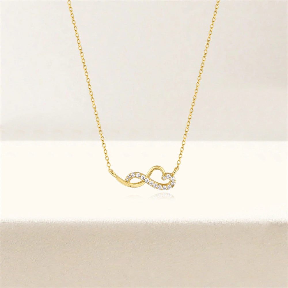 Infinity Necklace "Infinite Radiance" Gold-Plated Silver