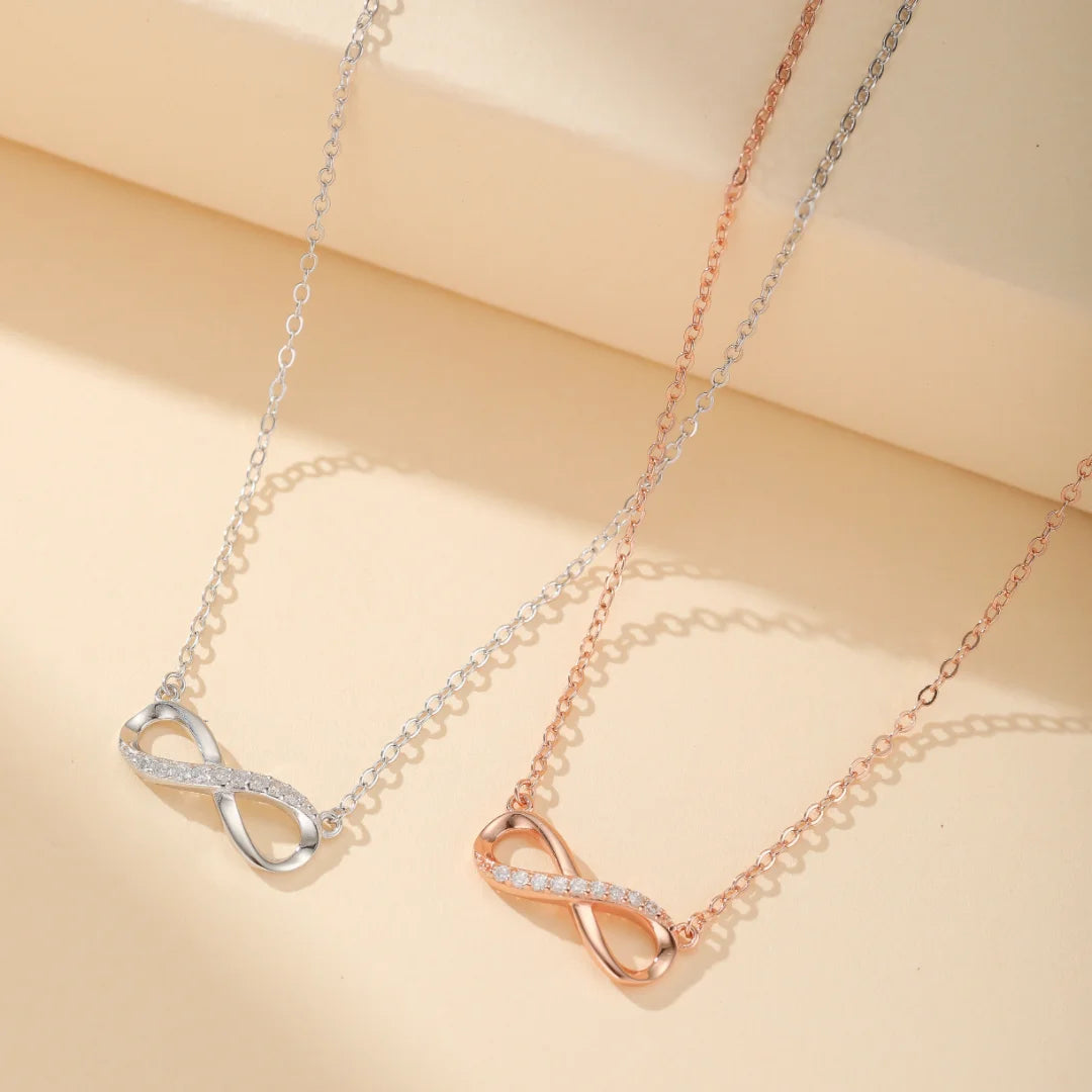 Infinity Necklace "Shining Eternity" Silver