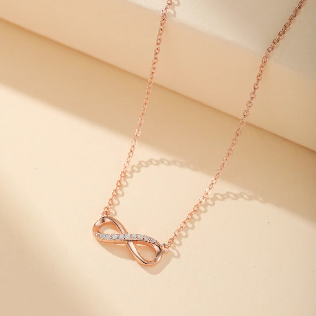 Infinity Necklace "Shining Eternity" Silver