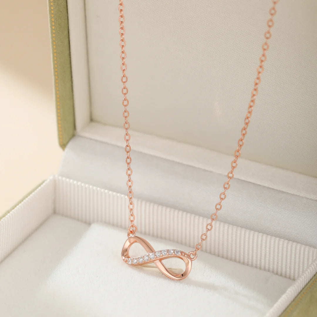 Collier Infini "Éternité Brillante" Argent