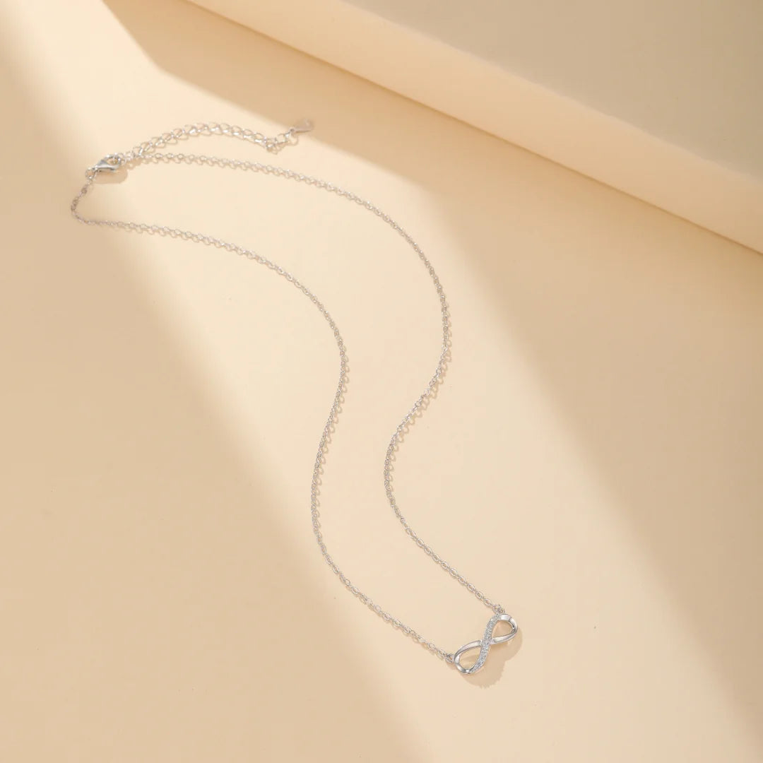 Collier Infini "Éternité Brillante" Argent