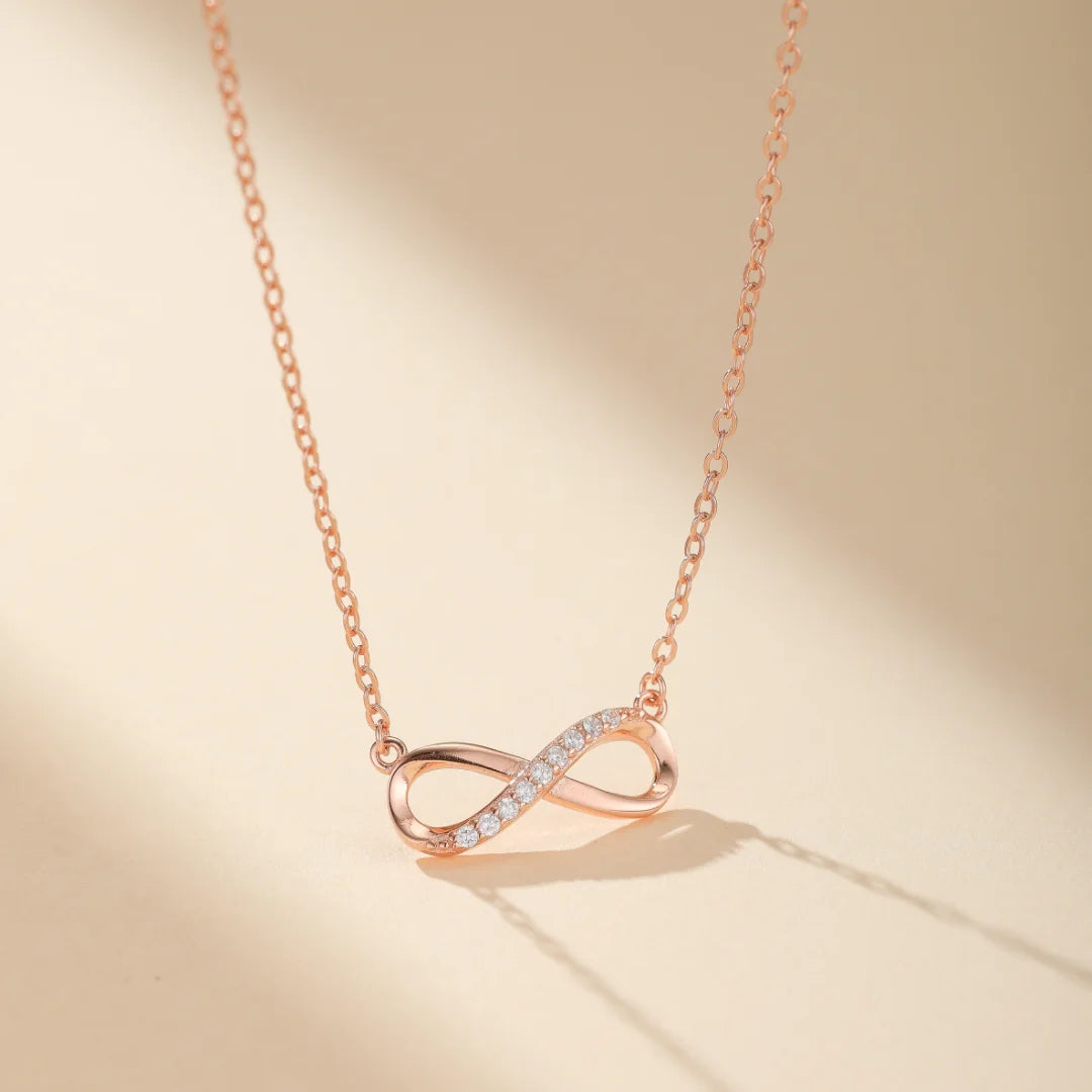 Collier Infini "Éternité Brillante" Argent