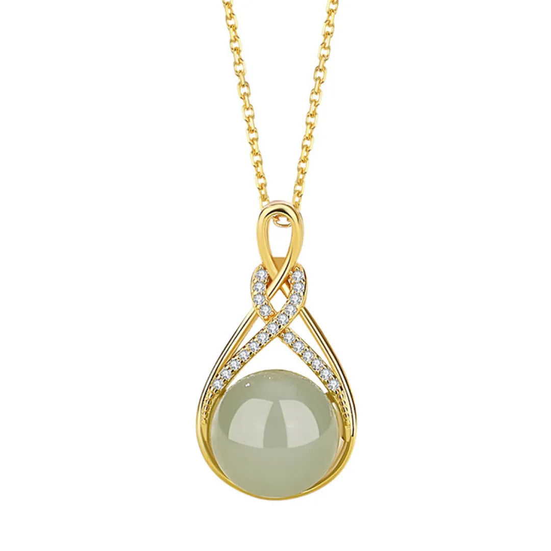 Collana Giada "Bellezza Eterna" Argento Dorato Oro