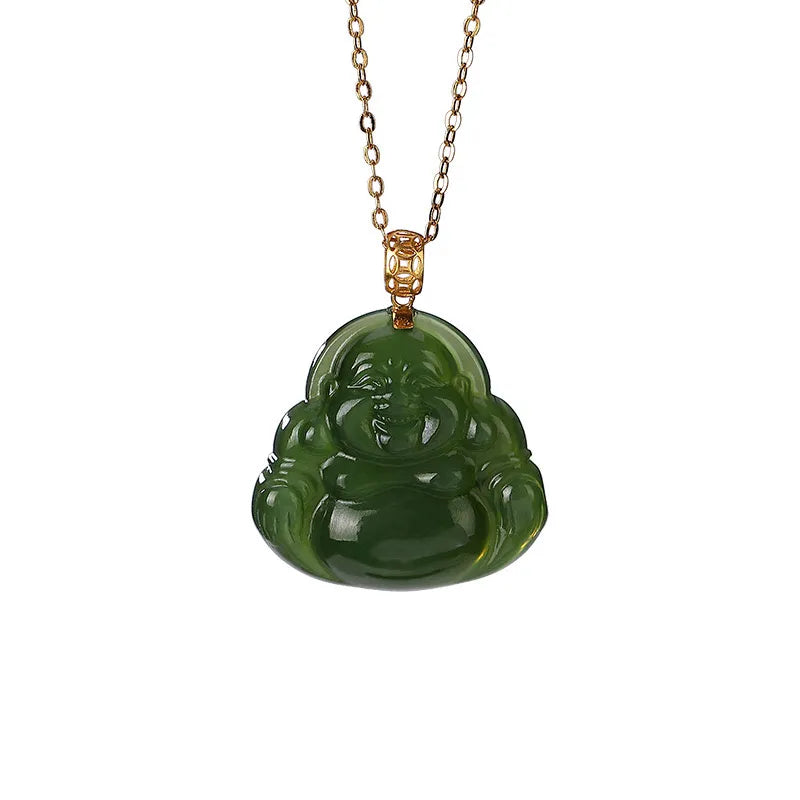 Collana Giada Buddha "Protezione Sacra" Oro