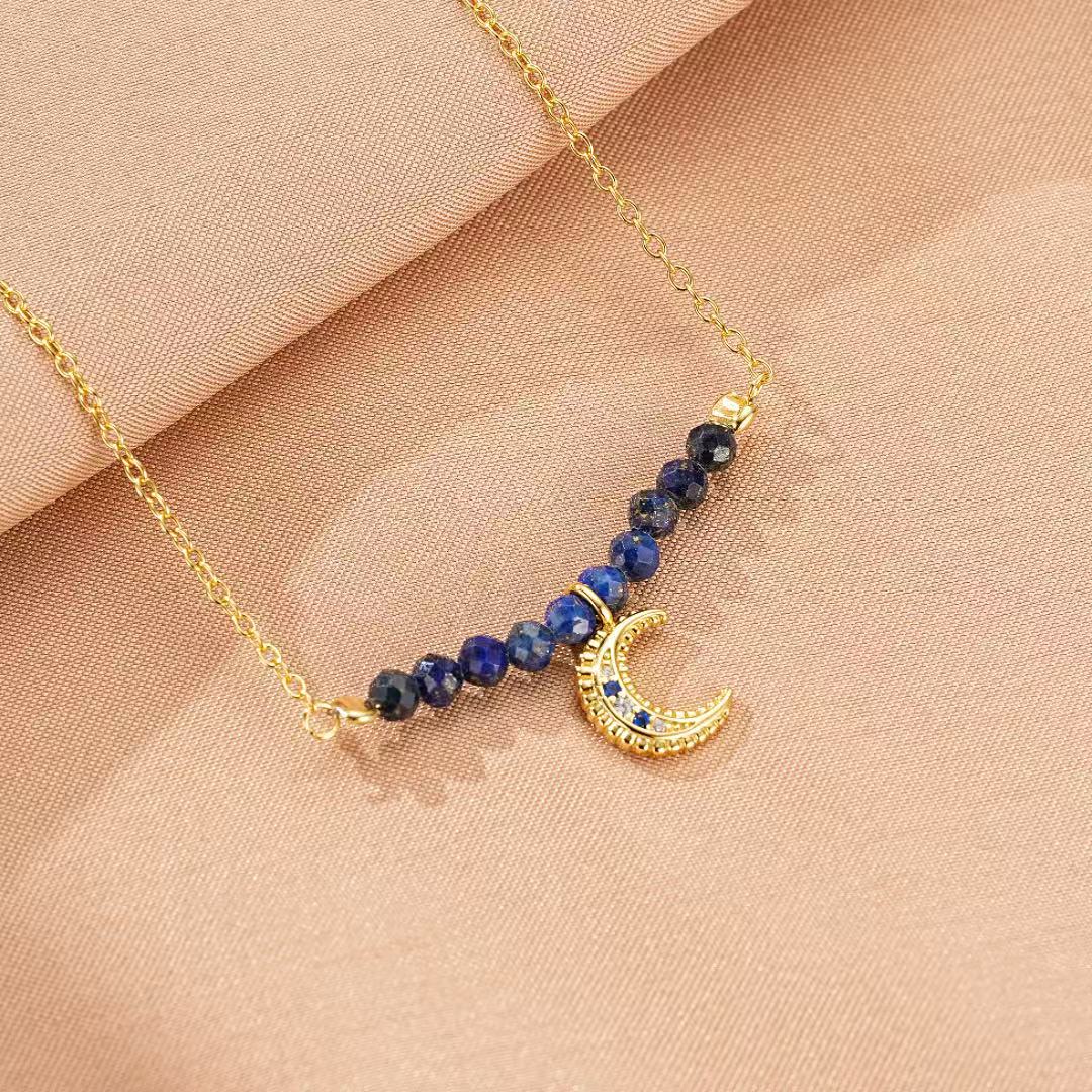 Collana Lapislazzuli "Notte Saggia" Argento Dorato Oro 18K