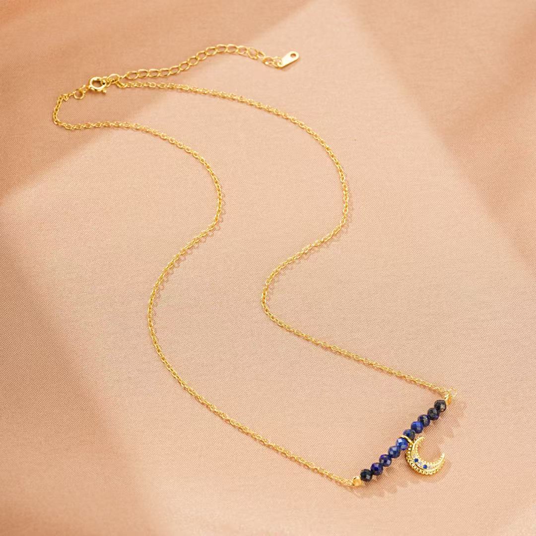 Collana Lapislazzuli "Notte Saggia" Argento Dorato Oro 18K