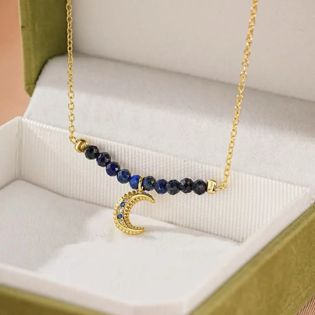 Collana Lapislazzuli "Notte Saggia" Argento Dorato Oro 18K