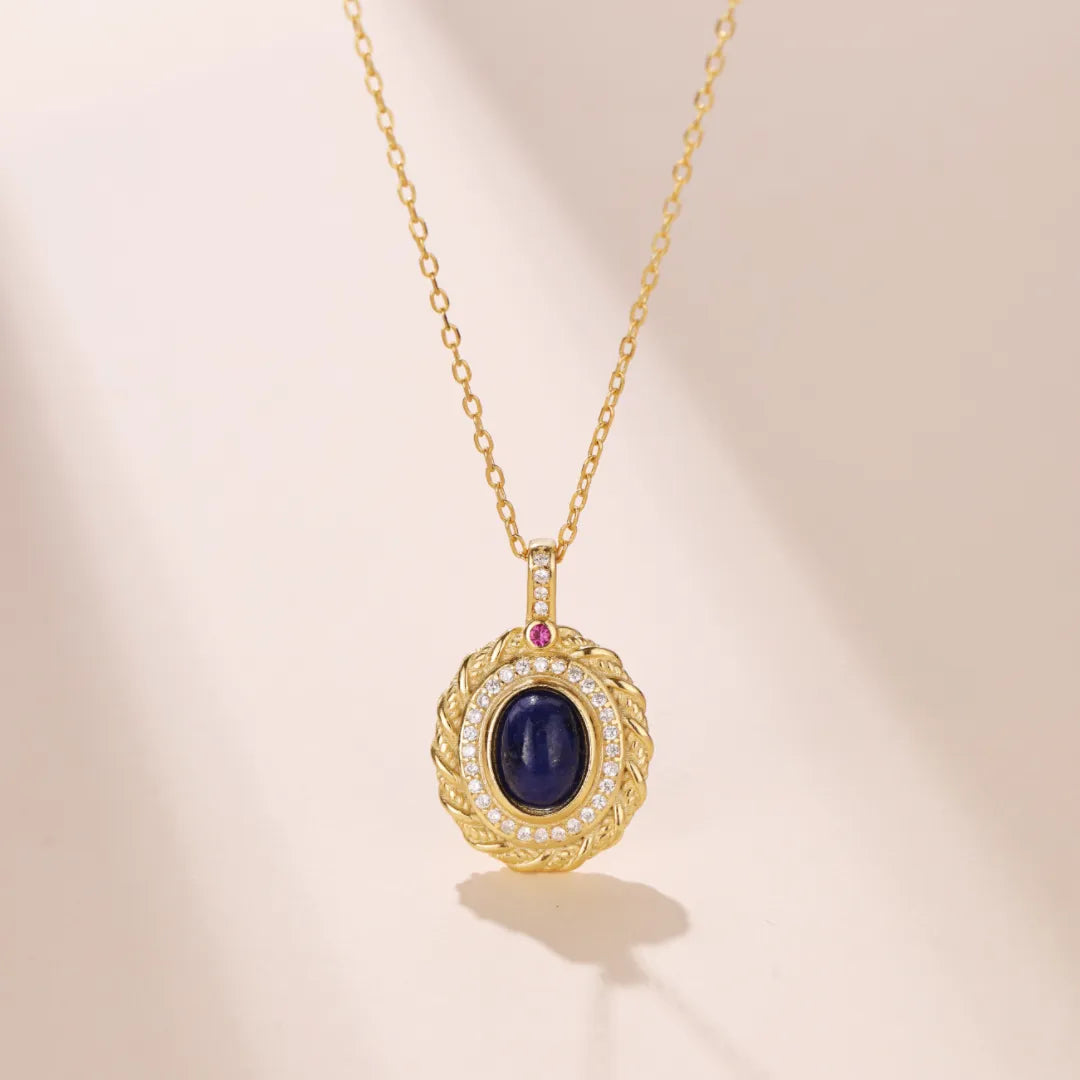 Collana Lapis Lazuli "Splendore Celeste" Argento Dorato Oro