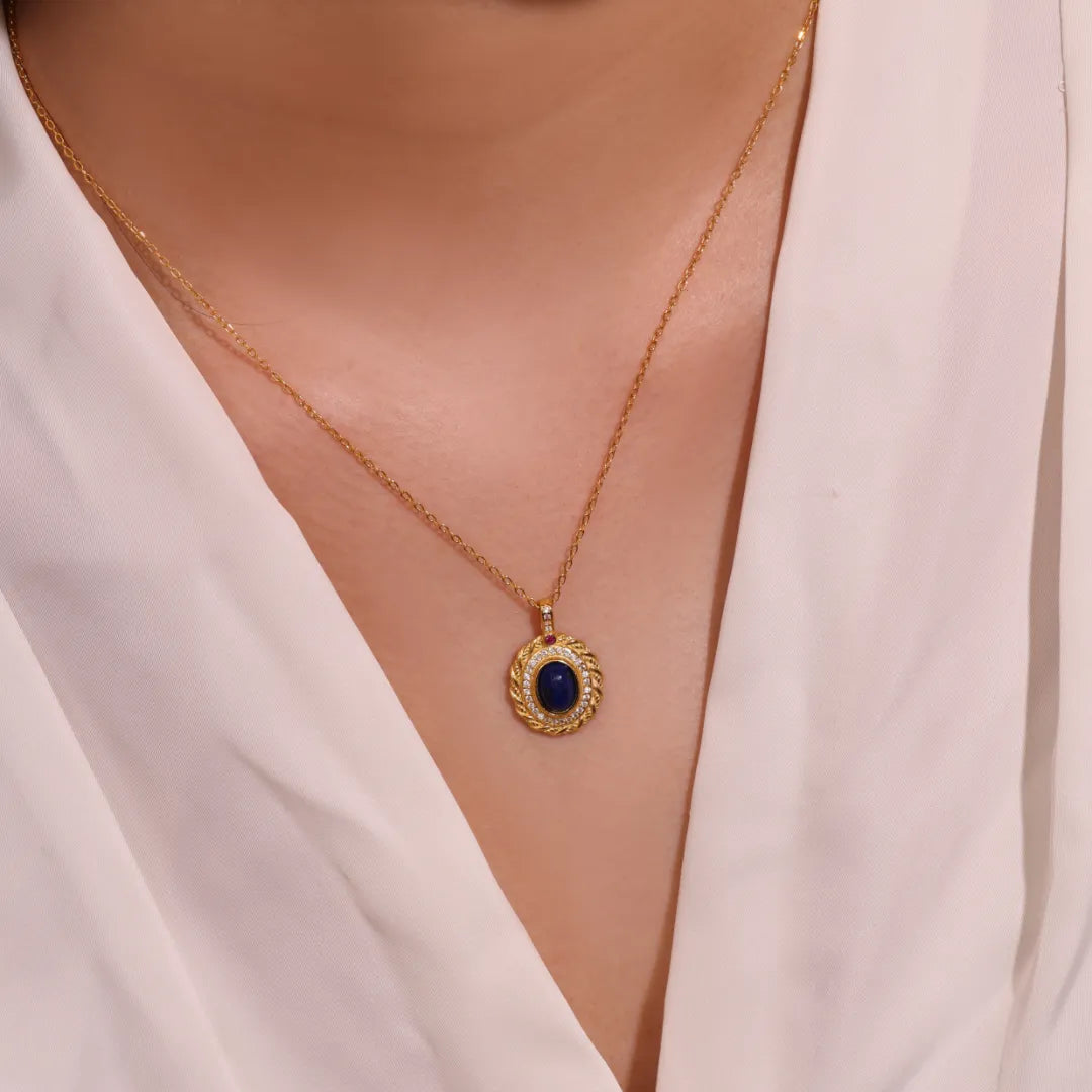 Collana Lapis Lazuli "Splendore Celeste" Argento Dorato Oro