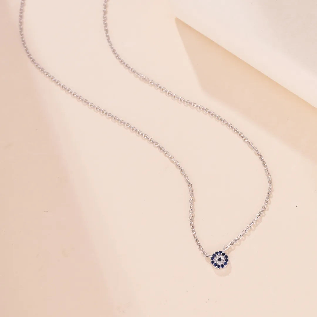 Silver Evil Eye "Charming Guardian" Necklace