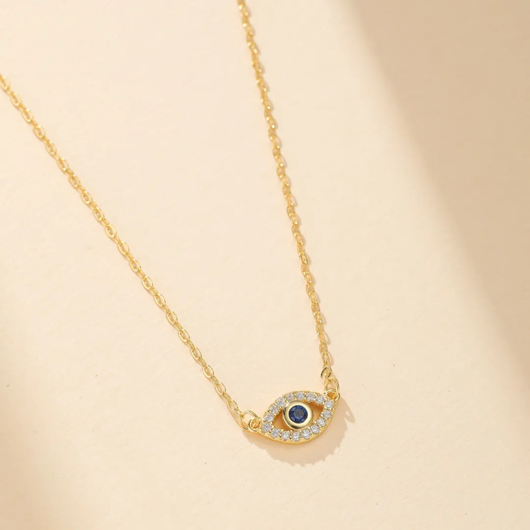 Evil Eye "Golden Guardian" Gold-Plated Silver Necklace