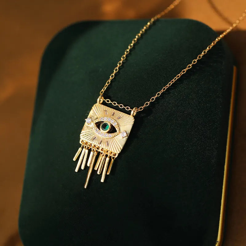 Evil Eye "Royal Ray" Gold Plated Silver Necklace