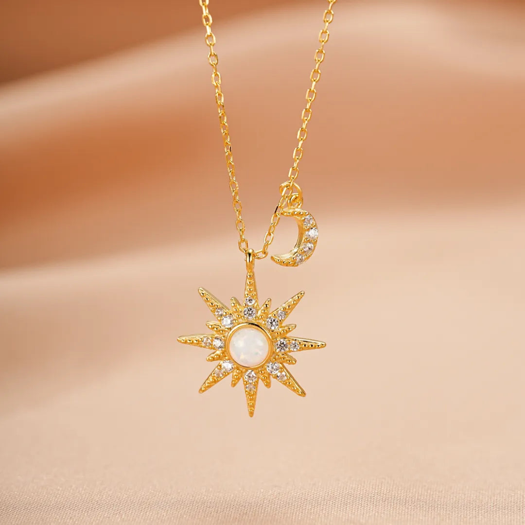 Opal Necklace "Celestial Energy" Silver