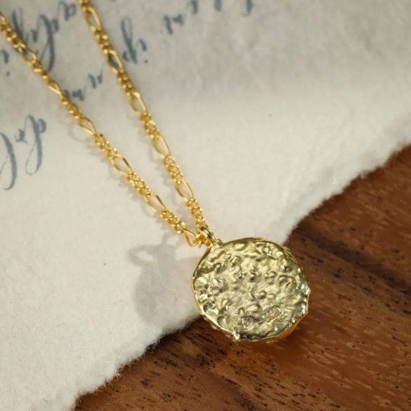 Moonstone Necklace "Golden Galaxy" Gold-Plated Silver