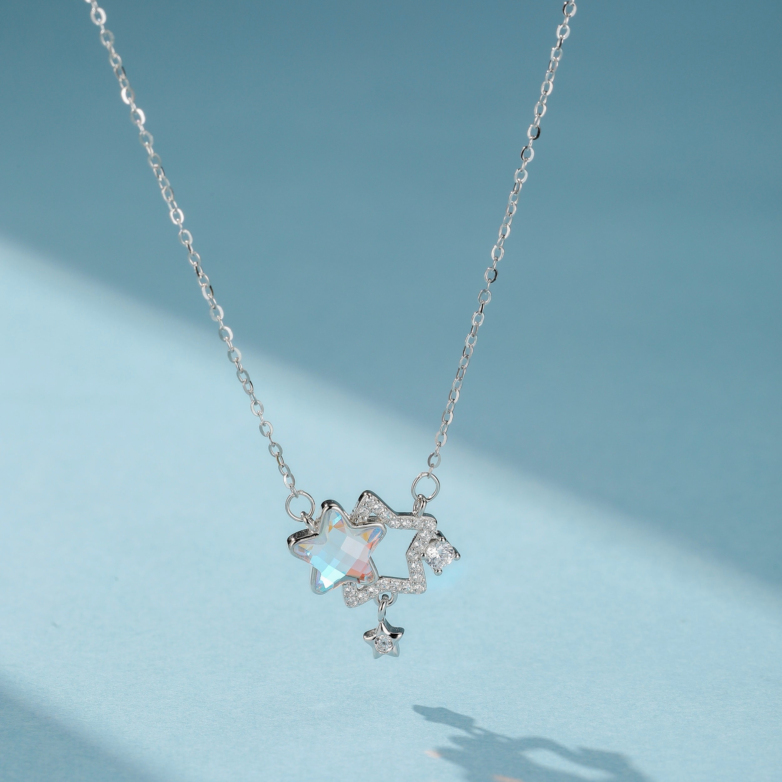 Moonstone Necklace "Starry Dream" Silver