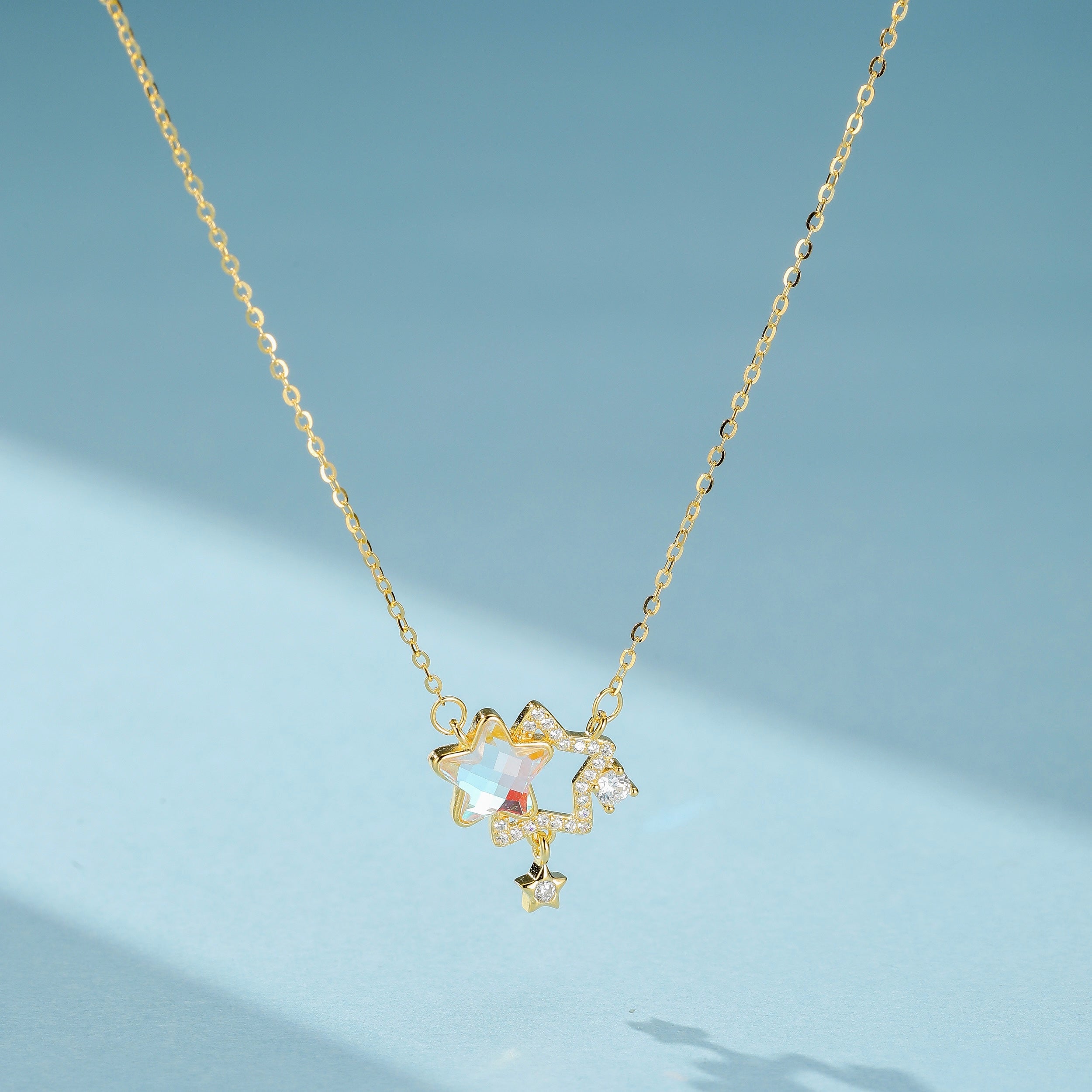 Moonstone Necklace "Starry Dream" Silver