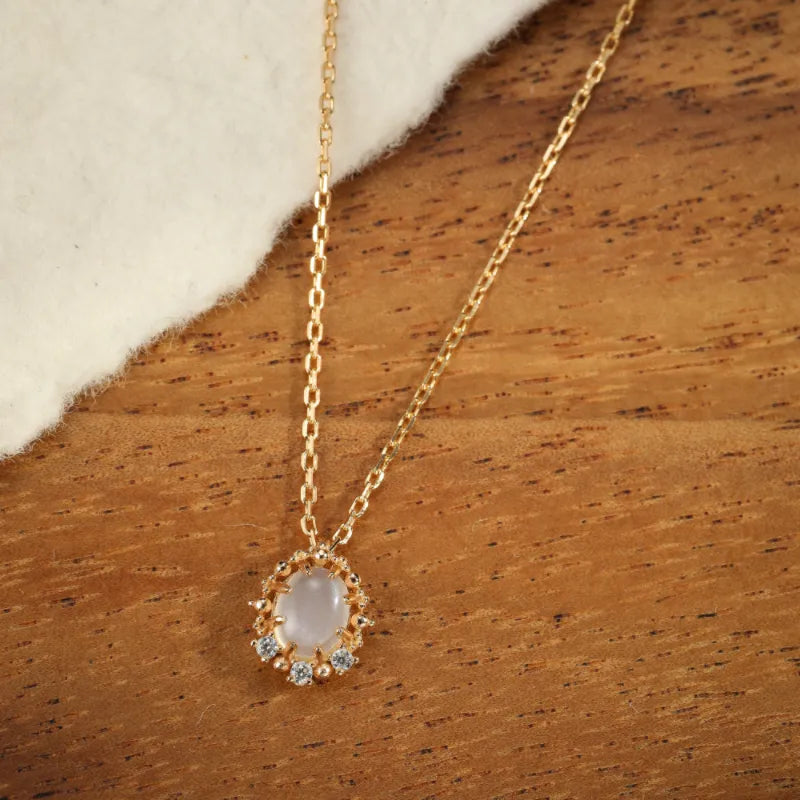 Moonstone Necklace "Selene Dream" Gold-Plated Silver