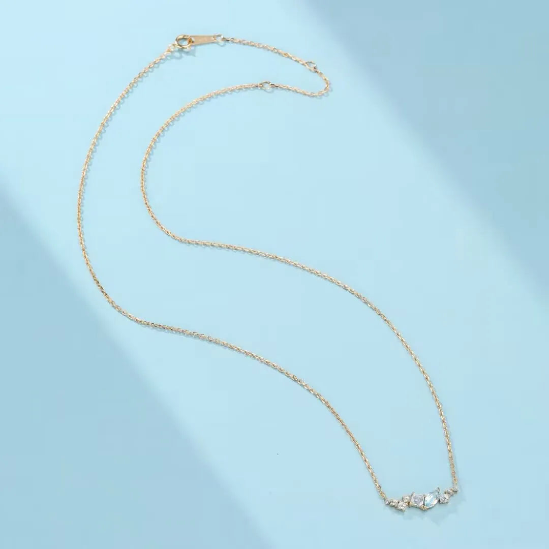 Collier Topaze "Élégance Royale" Argent Doré Or 14K