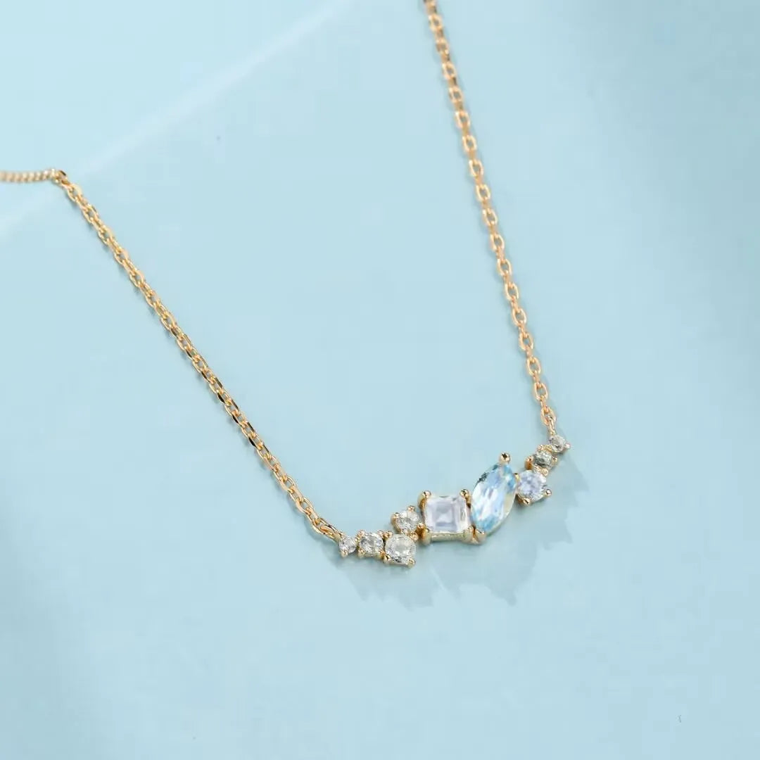 Topaz Necklace "Royal Elegance" Gold-Plated Silver 14K