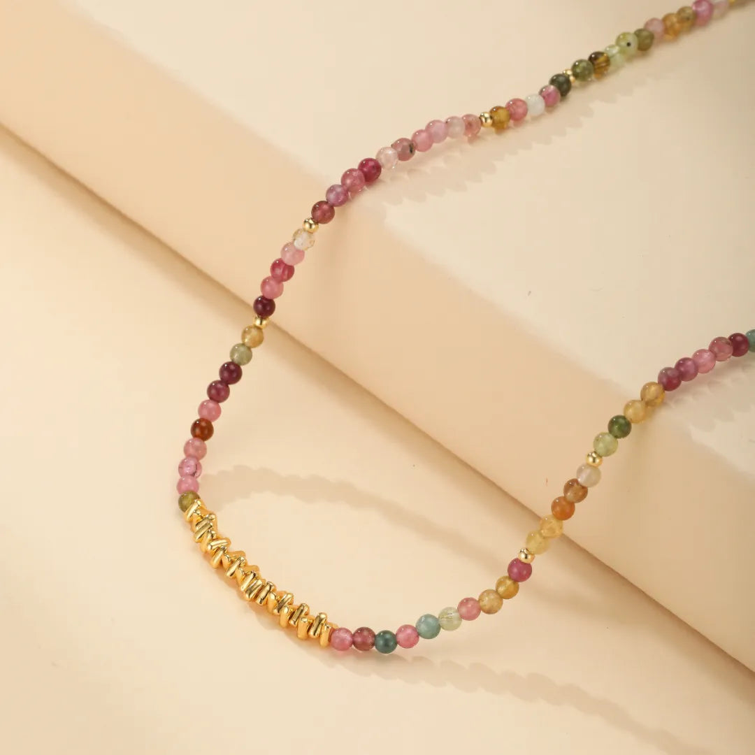 Tourmaline Necklace "Vitality" Gold-Plated Silver