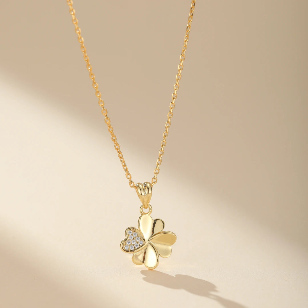 Clovers Necklace "Sweet Luck" Silver